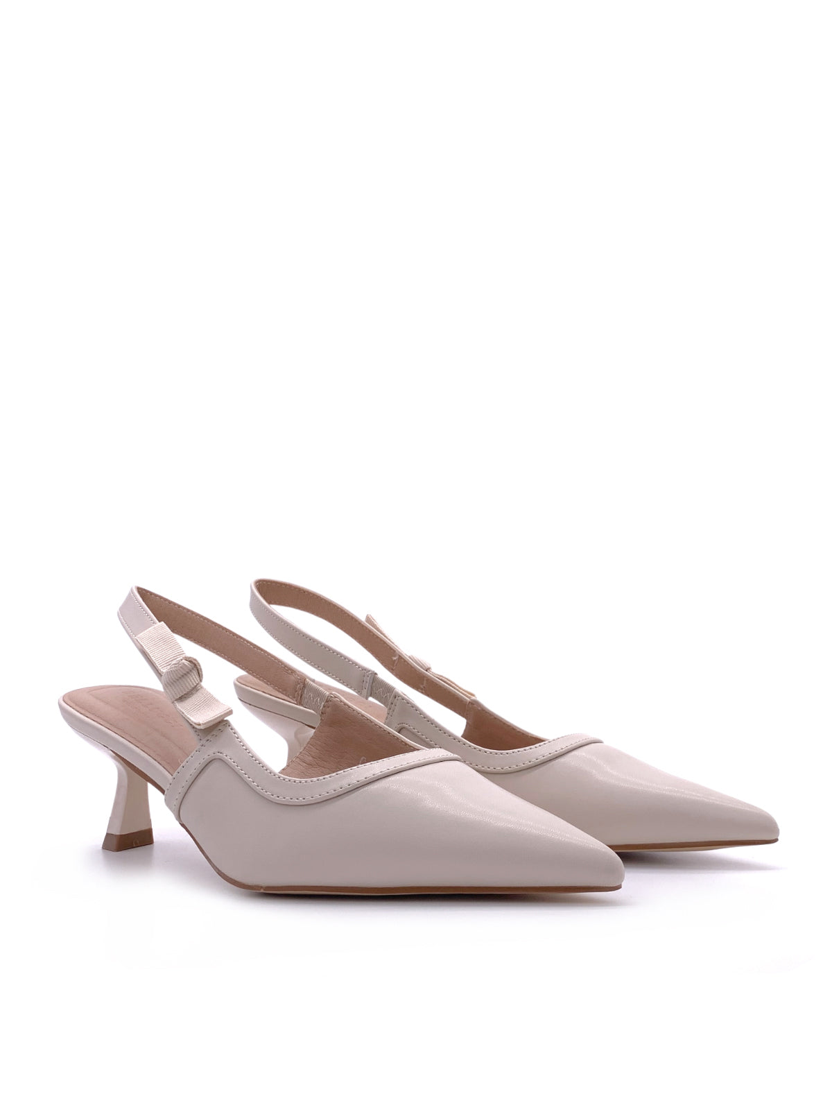 SOFIA - Decolletè Slingback in ecopelle con fibbietta elastica