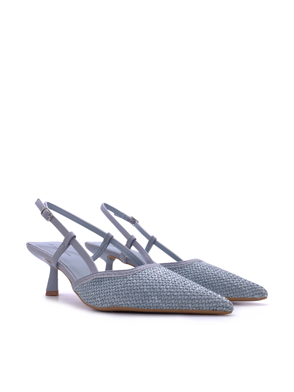 SVANA - Decolletè Slingback in rafia con cinturino