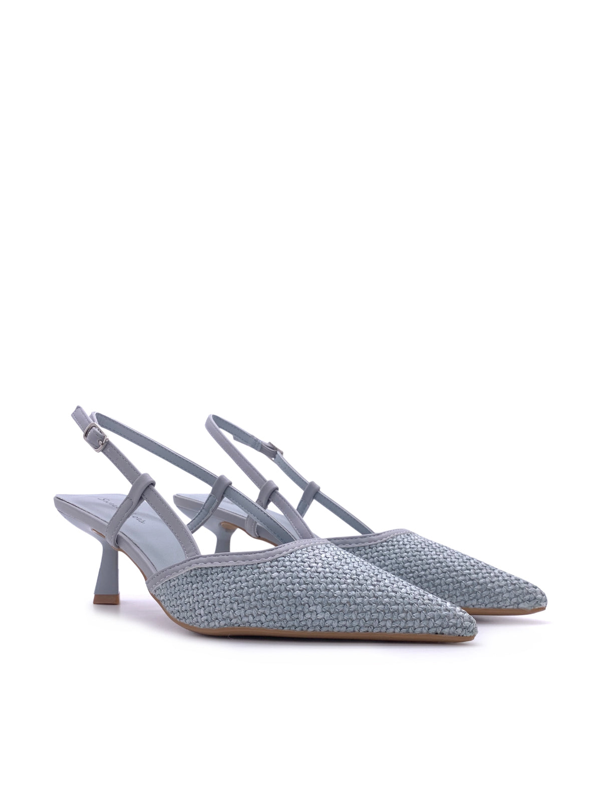 SVANA - Decolletè Slingback in rafia con cinturino