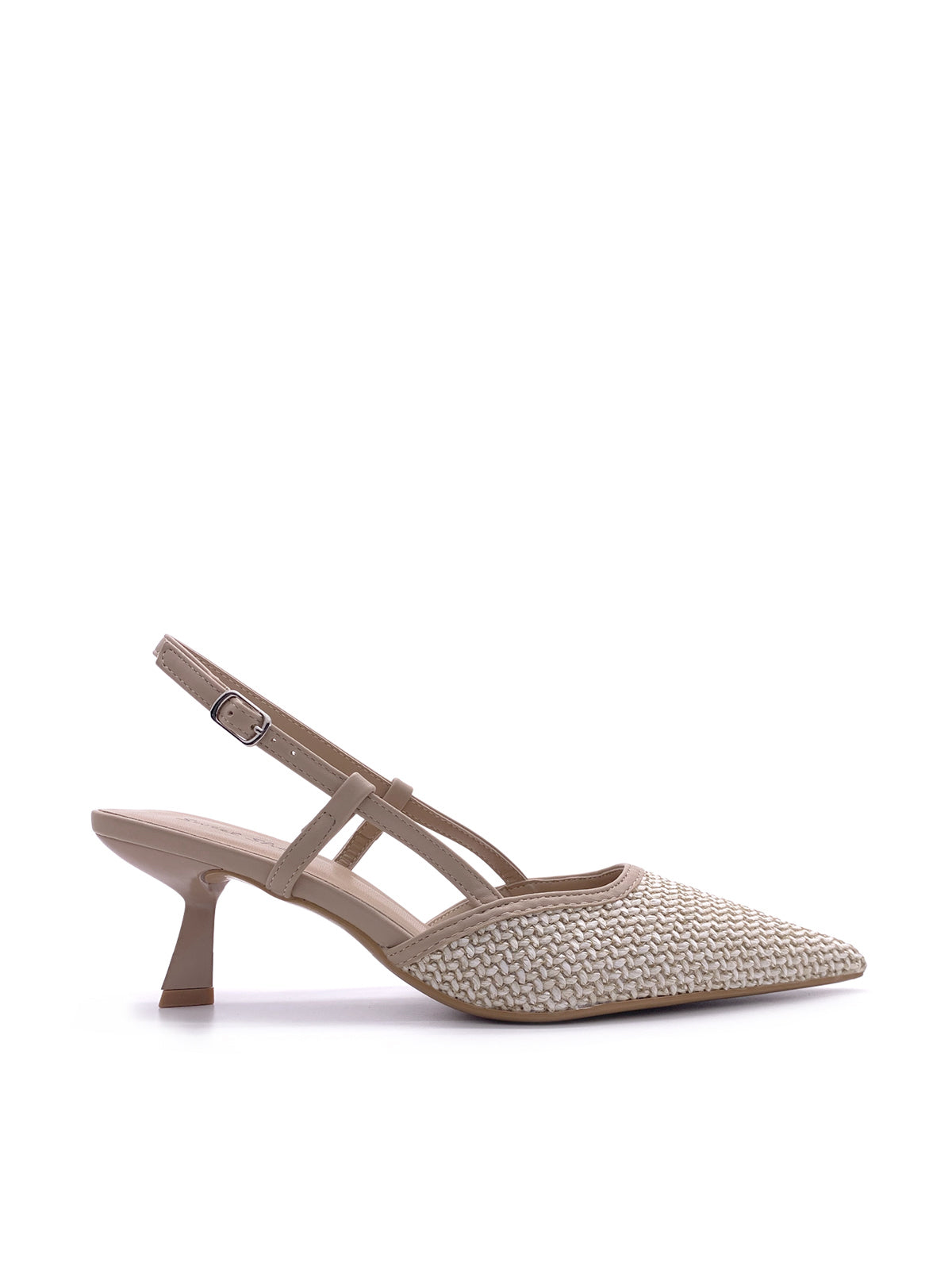 SVANA - Decolletè Slingback in rafia con cinturino