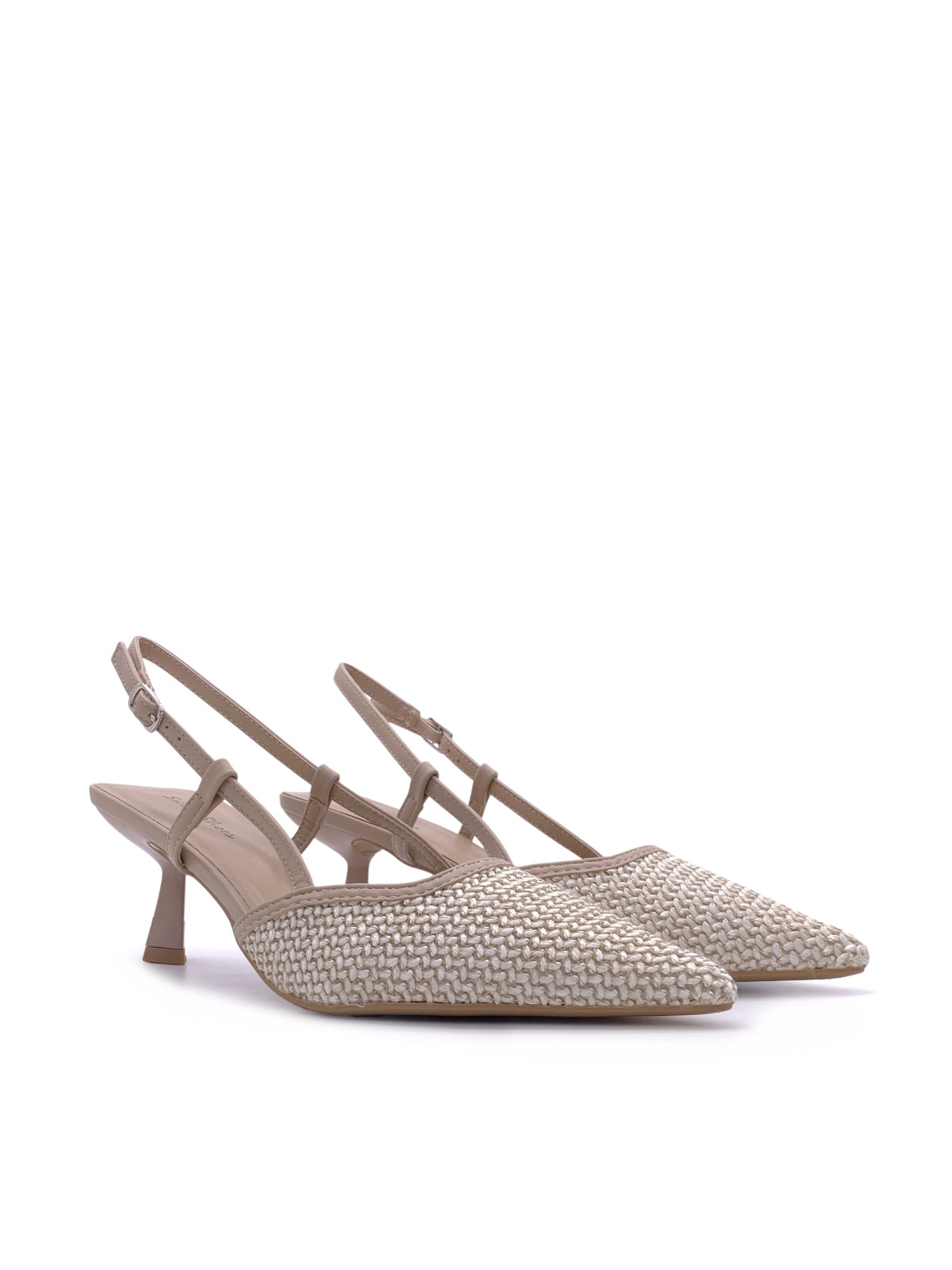 SVANA - Decolletè Slingback in rafia con cinturino