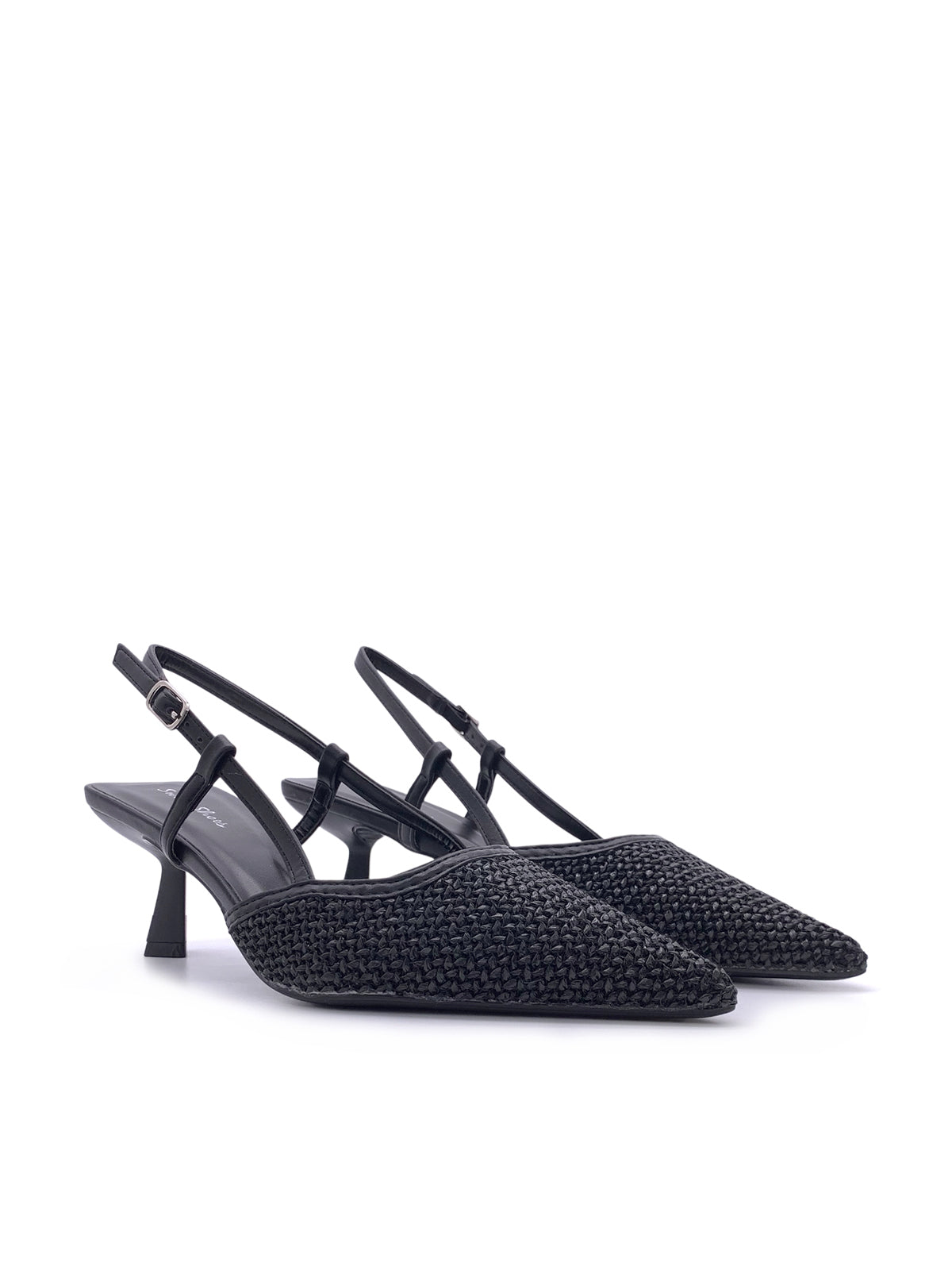 SVANA - Decolletè Slingback in rafia con cinturino