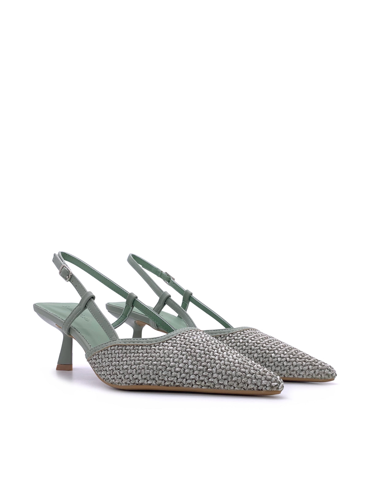 SVANA - Decolletè Slingback in rafia con cinturino