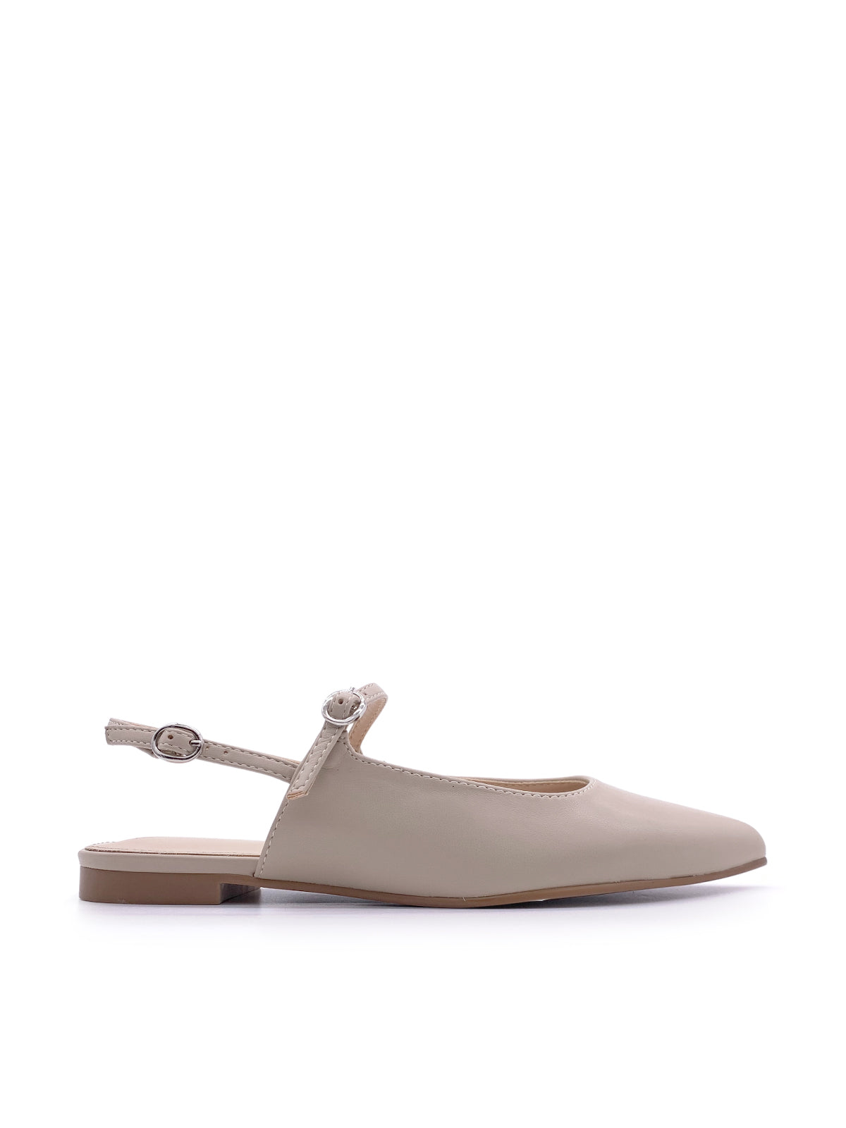 TESSA - Ballerine slingback a punta in ecopelle