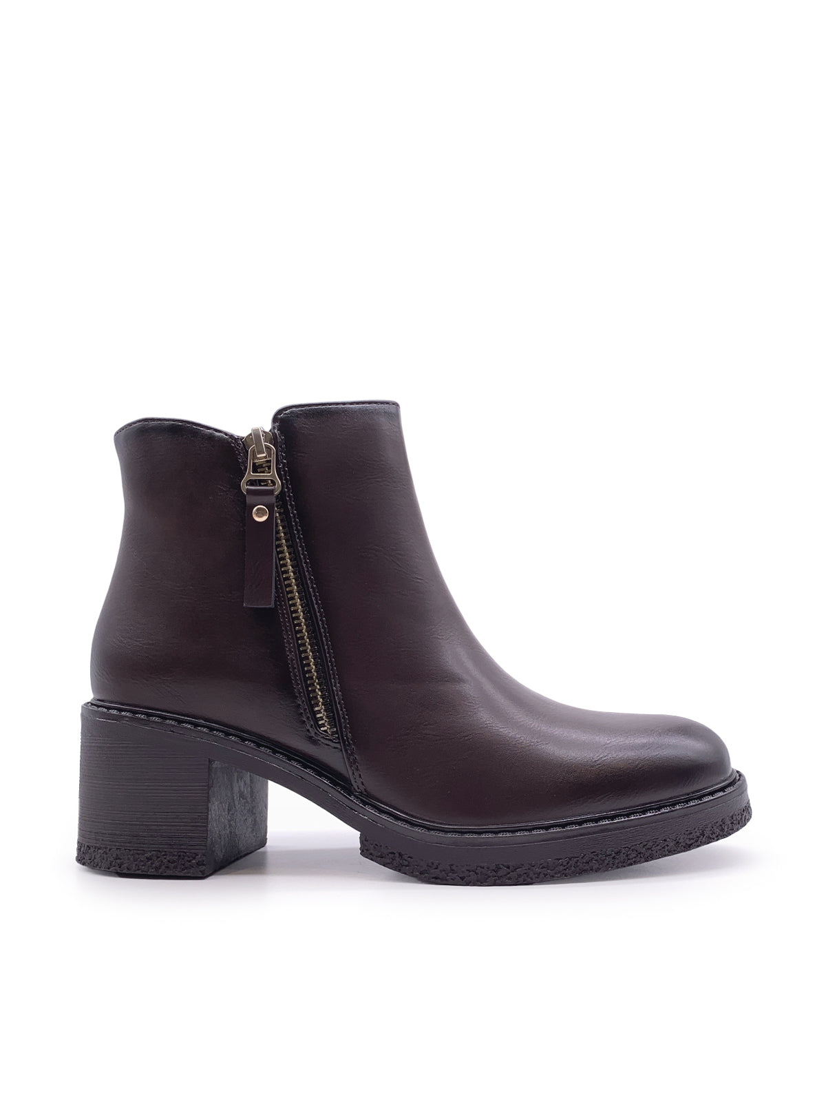 VALY - Tronchetti in ecopelle con doppia zip laterale