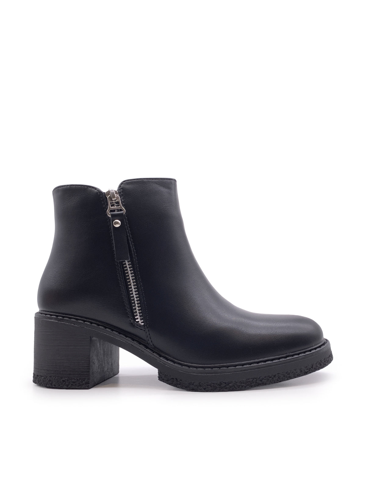 VALY - Tronchetti in ecopelle con doppia zip laterale