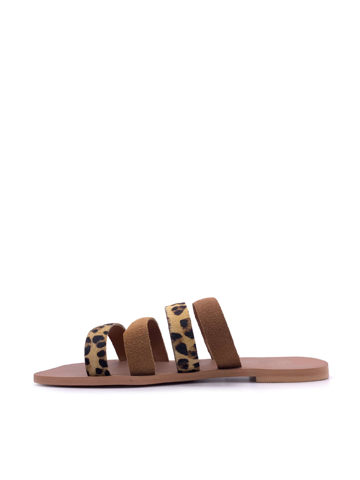 YELINA-Ciabatte in ecopelle con fasce animalier