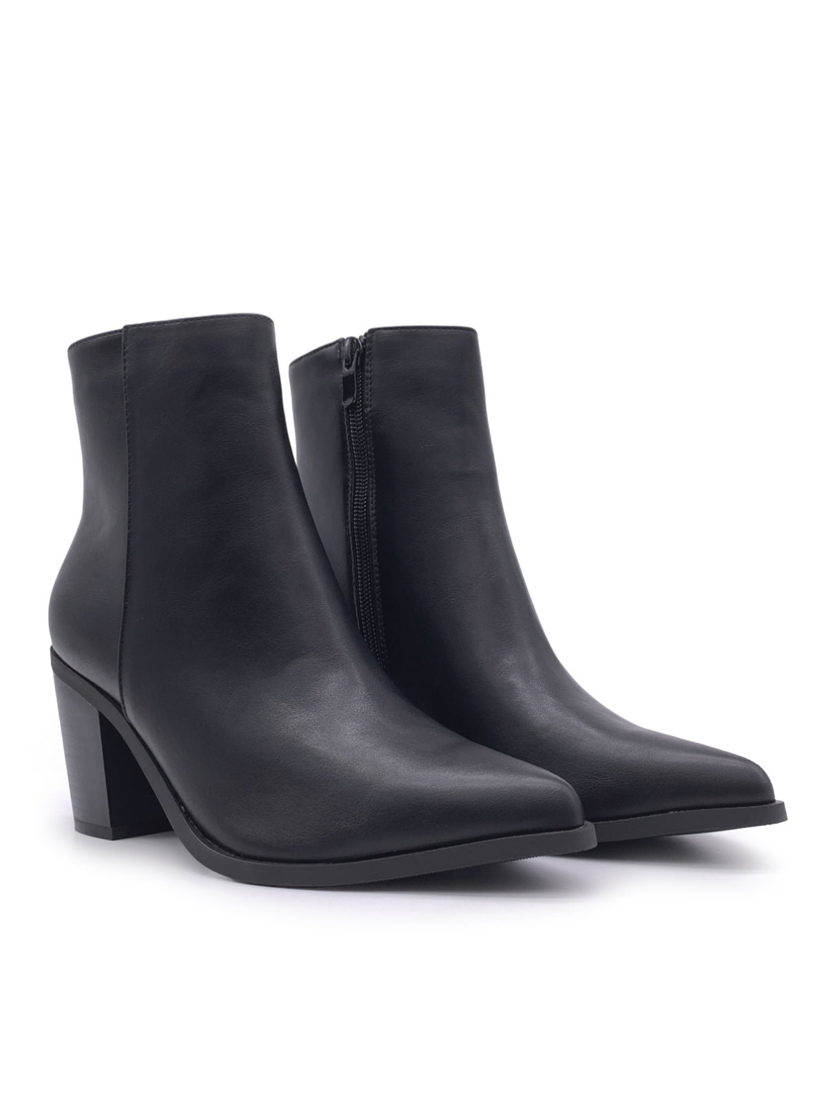 YELINA - Tronchetti in ecopelle con tacco largo