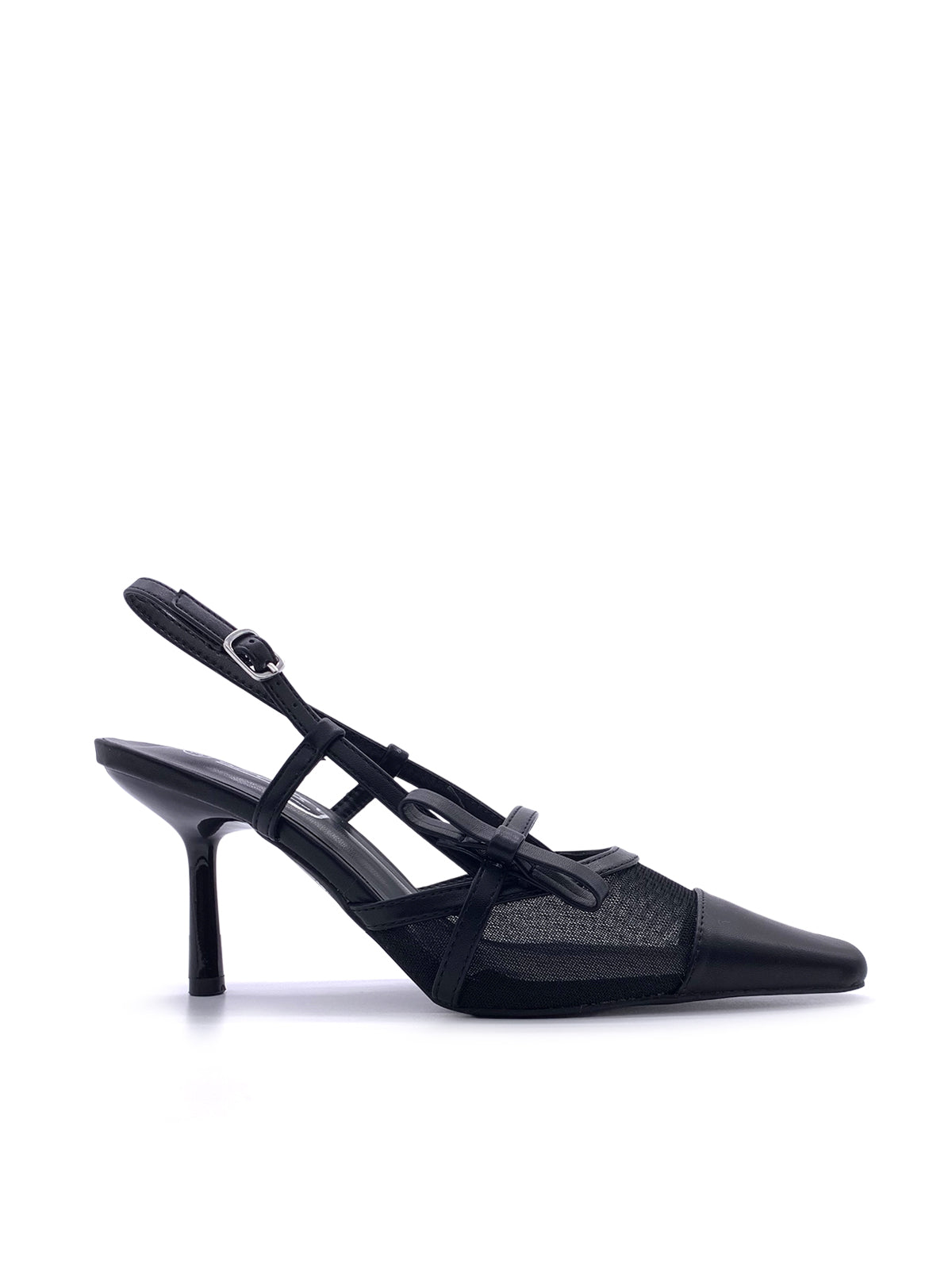 ZAIRA - Decolletè Slingback in ecopelle e rete con cinturino
