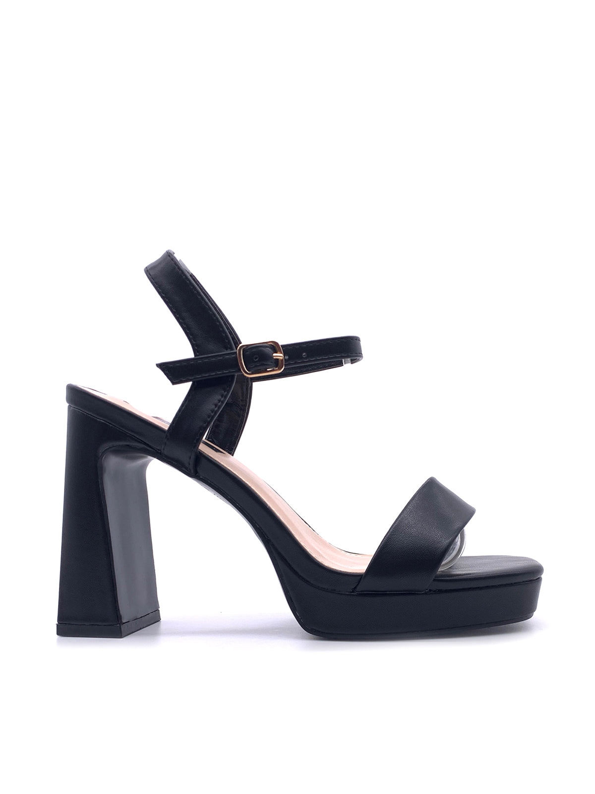 DONNIE-Sandali in ecopelle con plateau