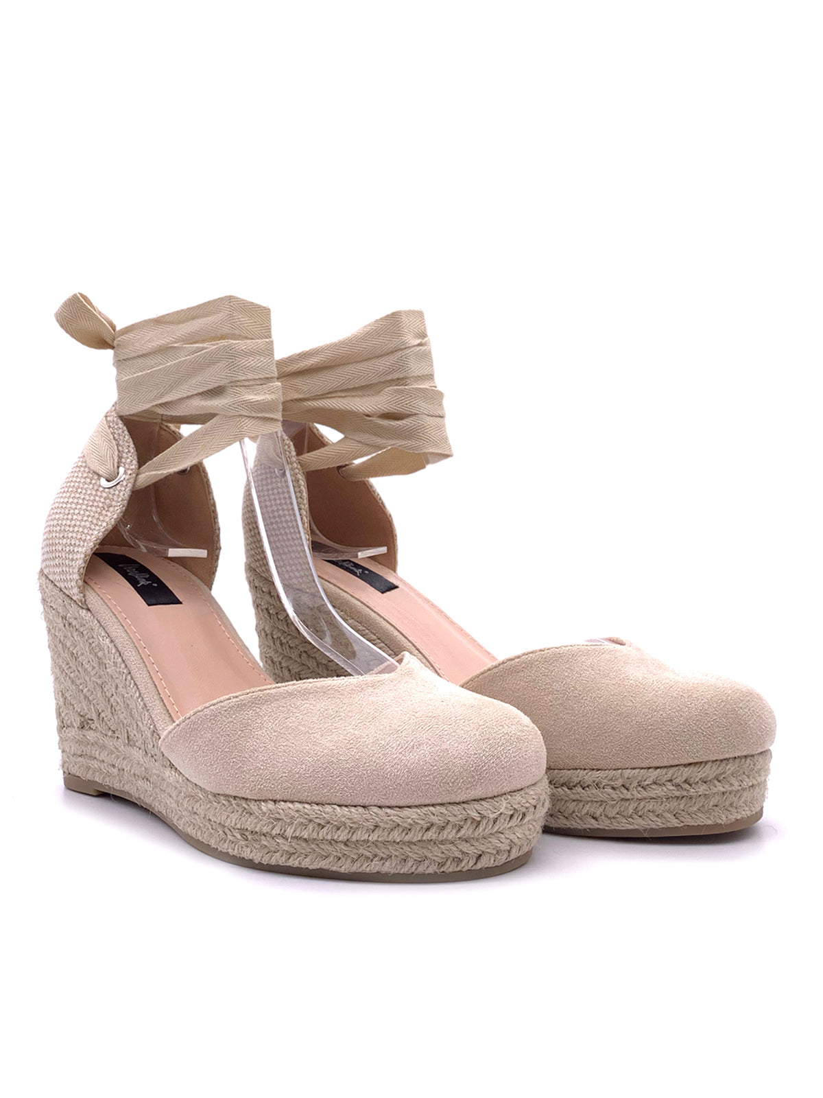 LIDIA-Espadrillas in ecocamoscio con lacci
