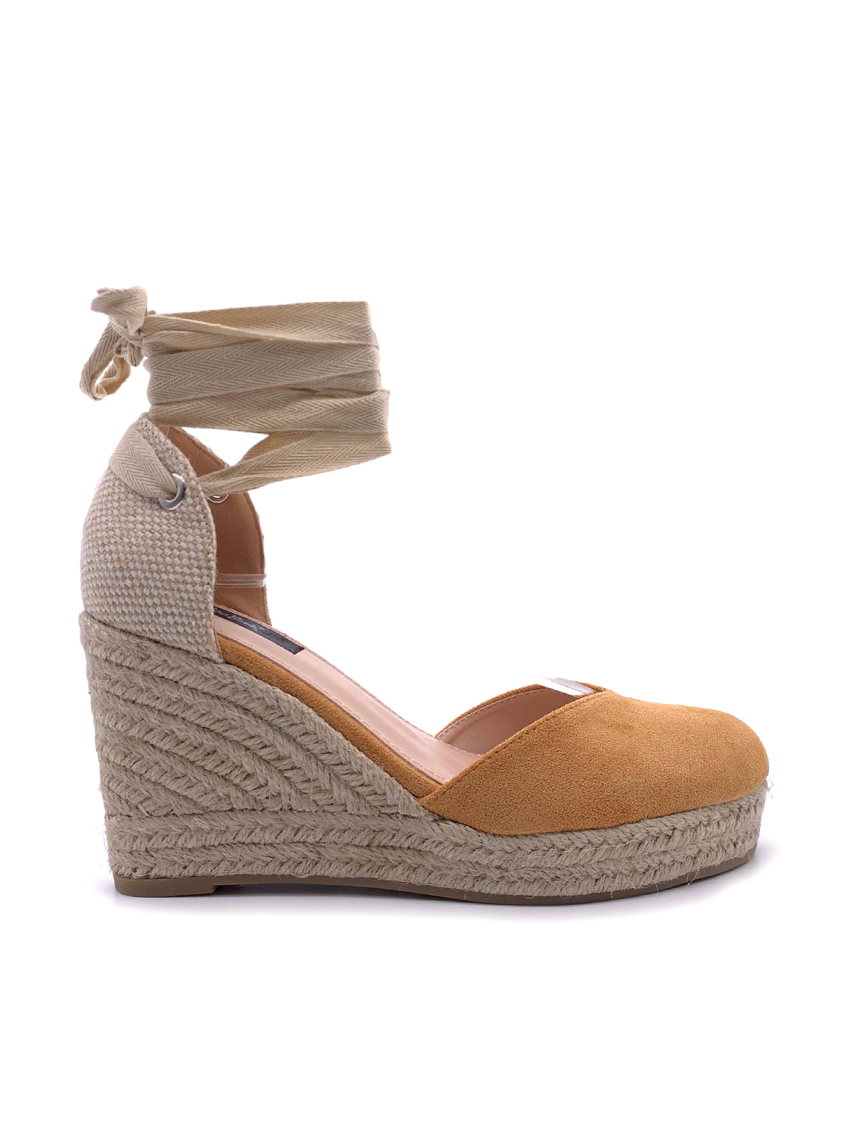 LIDIA-Espadrillas in ecocamoscio con lacci