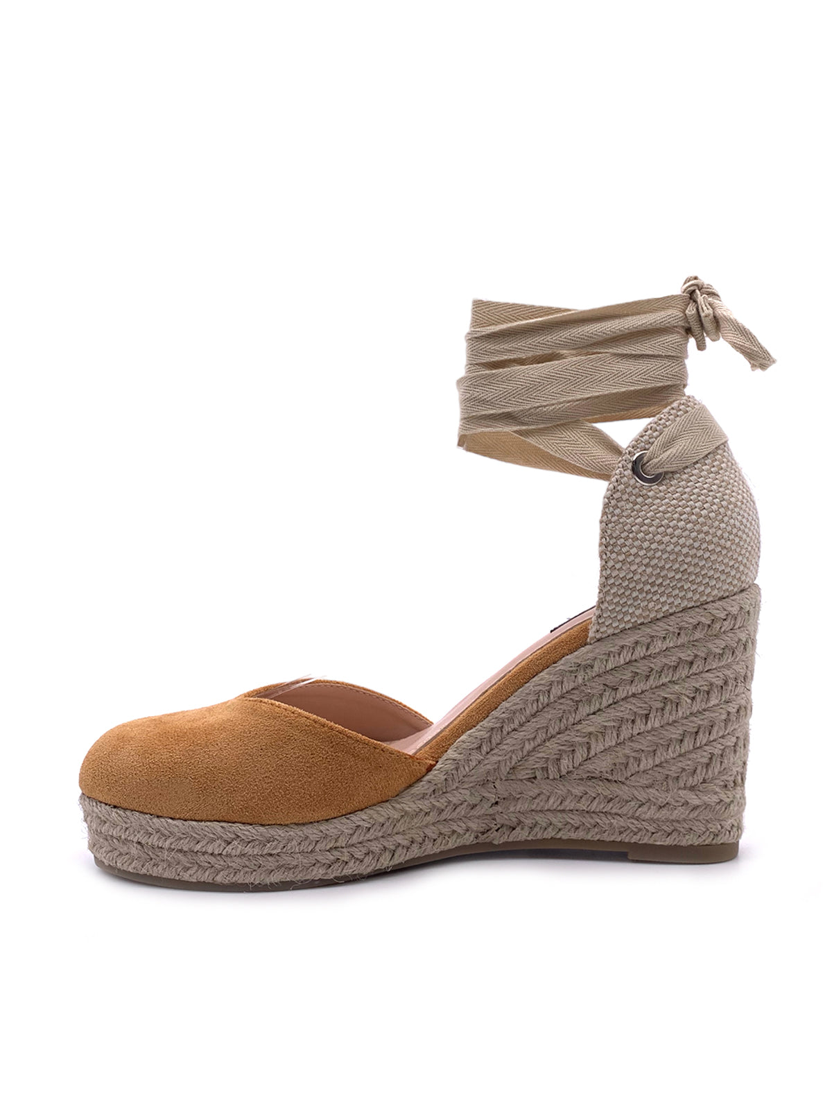 LIDIA-Espadrillas in ecocamoscio con lacci