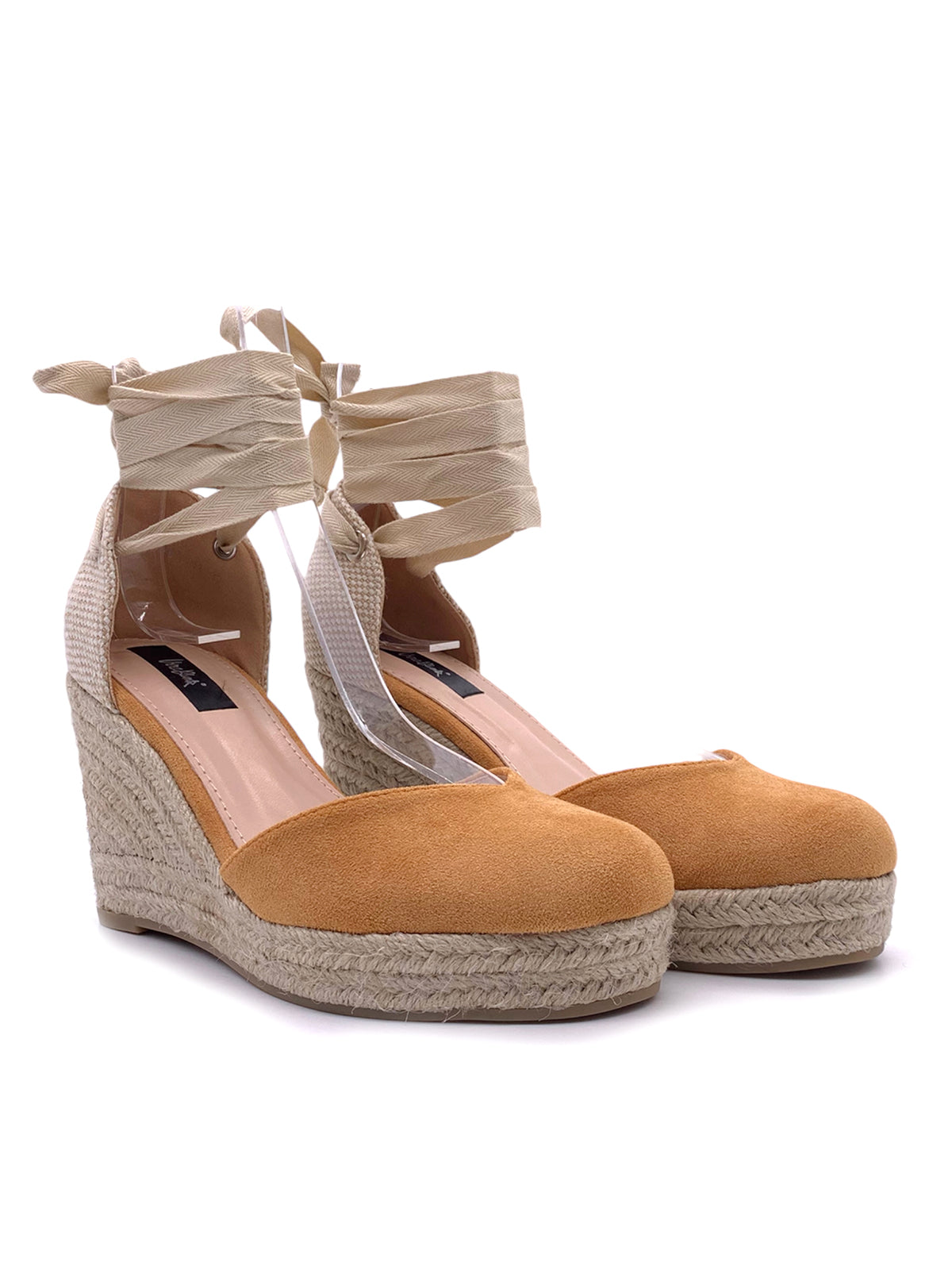 LIDIA-Espadrillas in ecocamoscio con lacci