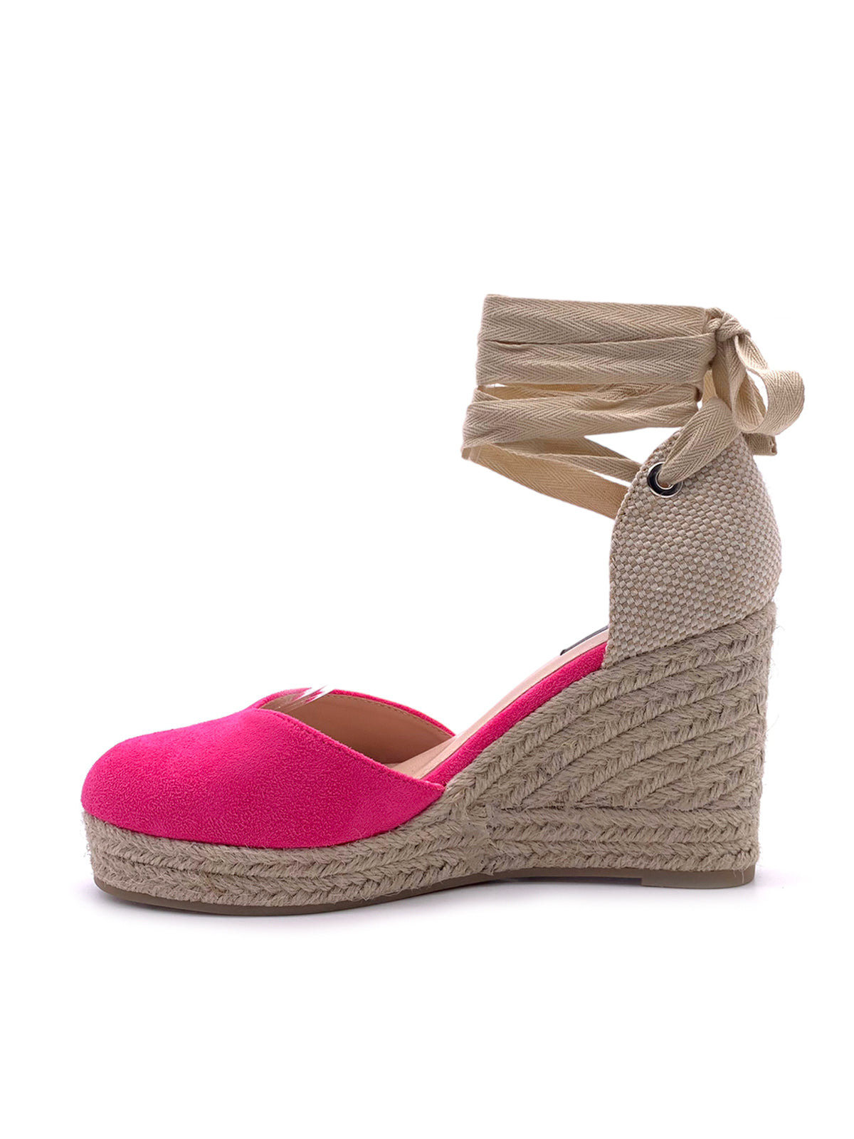 LIDIA-Espadrillas in ecocamoscio con lacci
