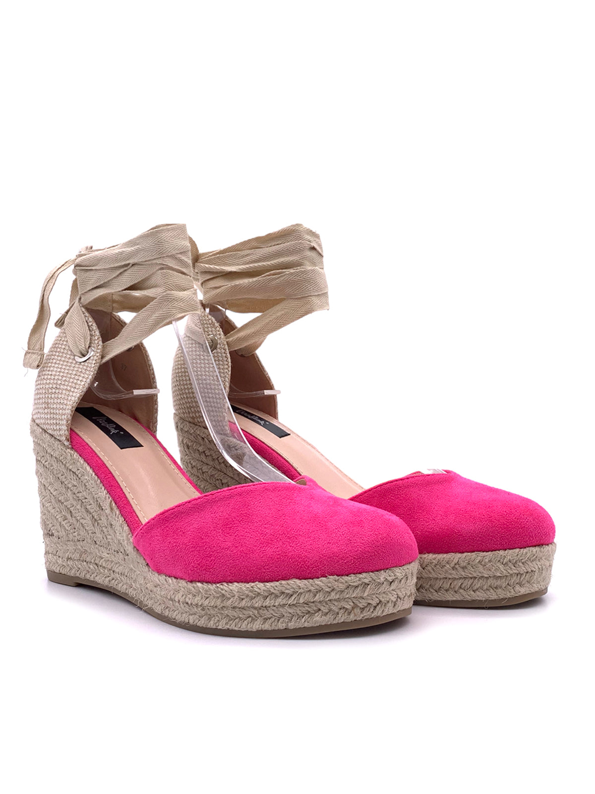 LIDIA-Espadrillas in ecocamoscio con lacci