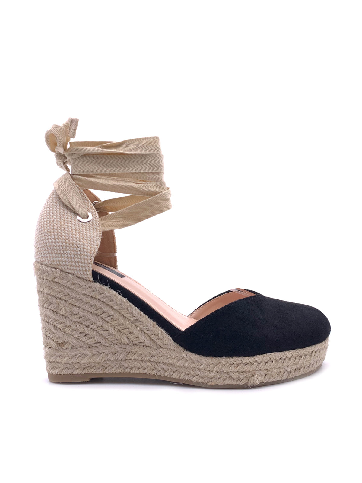 LIDIA-Espadrillas in ecocamoscio con lacci