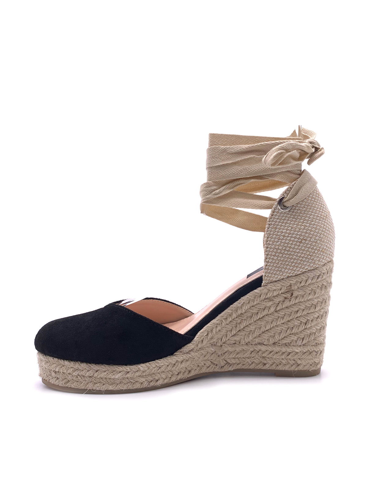 LIDIA-Espadrillas in ecocamoscio con lacci