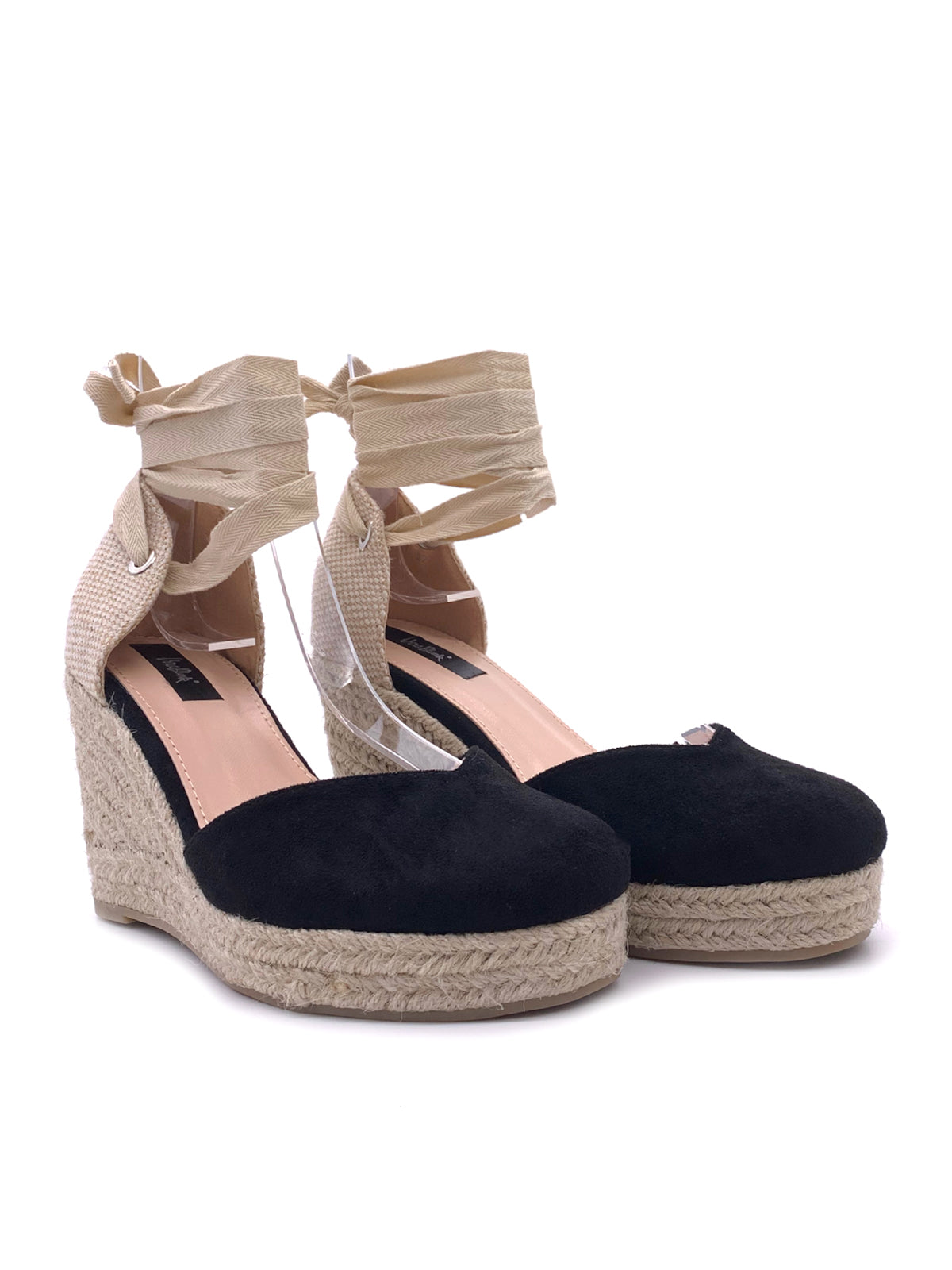 LIDIA-Espadrillas in ecocamoscio con lacci