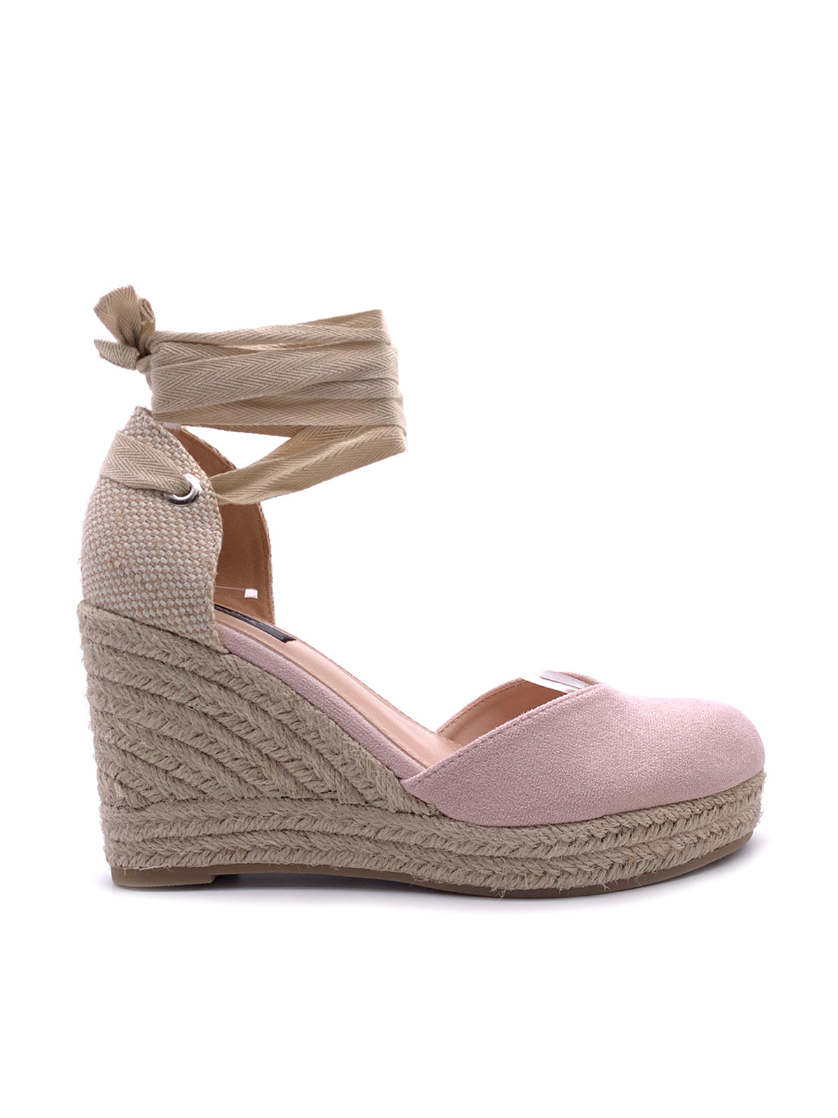 LIDIA-Espadrillas in ecocamoscio con lacci