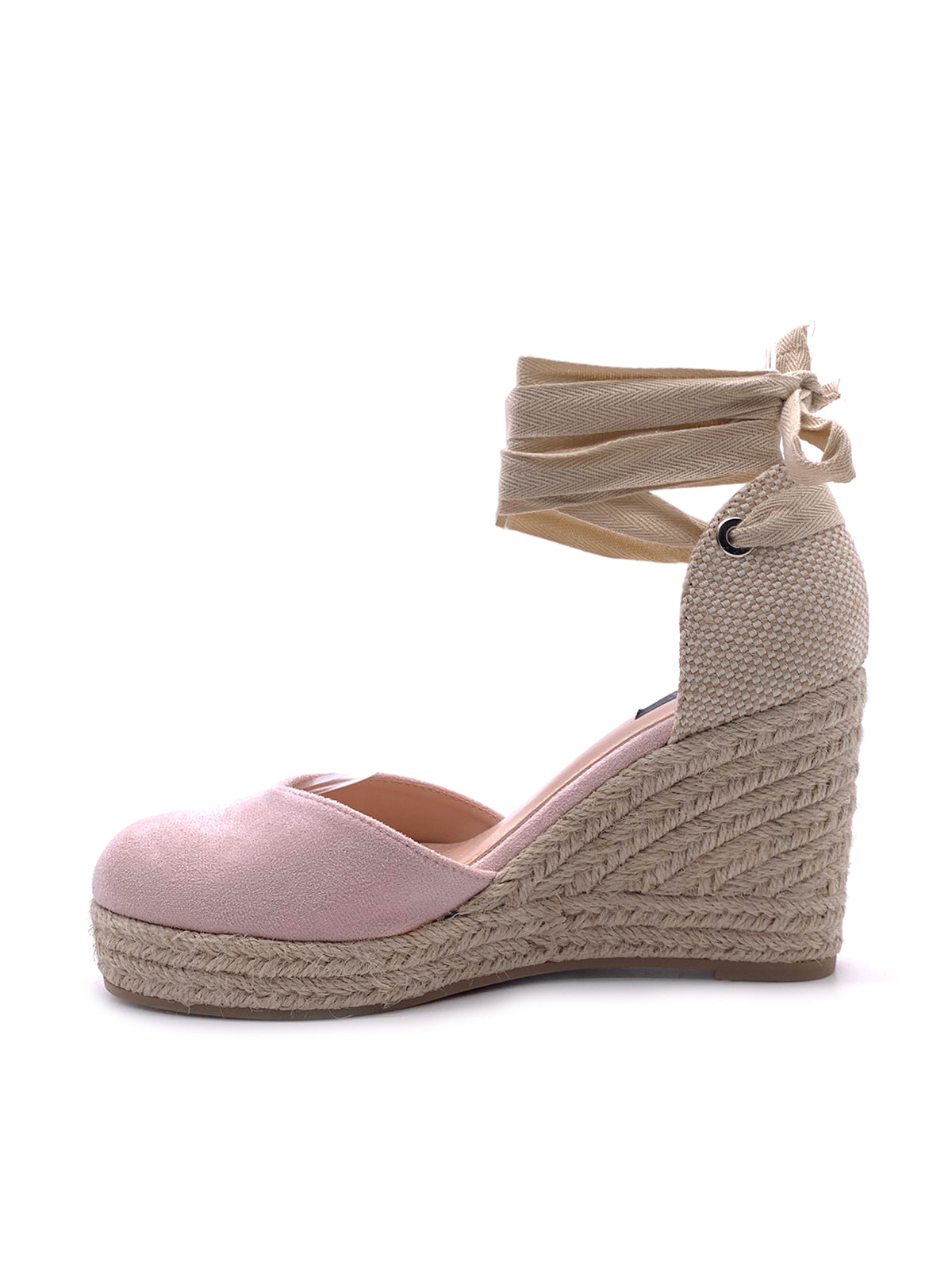 LIDIA-Espadrillas in ecocamoscio con lacci