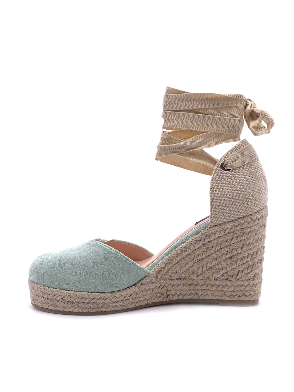 LIDIA-Espadrillas in ecocamoscio con lacci