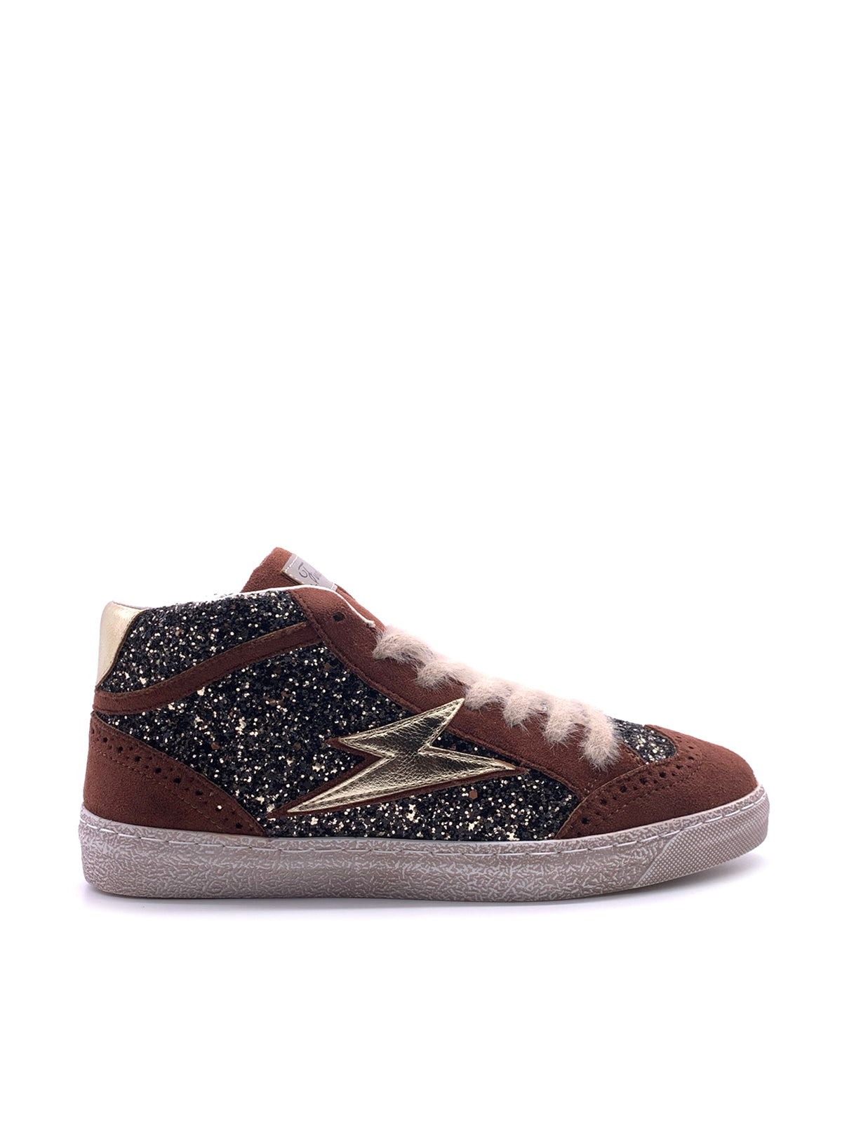 NAIKE-Sneakers in ecocamoscio con stringhe