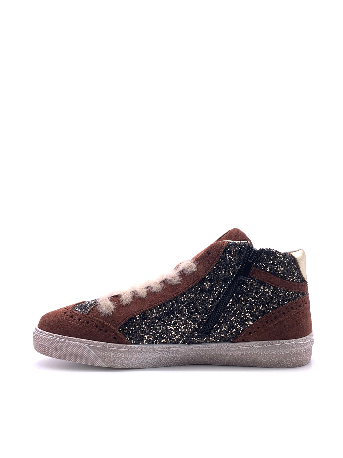 NAIKE-Sneakers in ecocamoscio con stringhe